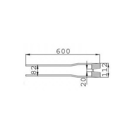 Palec przetrząsacza 600x112mm, pasuje do JF
