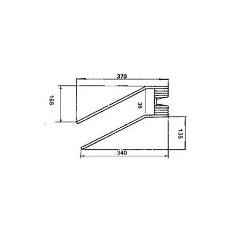 Palec zgrabiarki 370x122mm, lewy Bautz