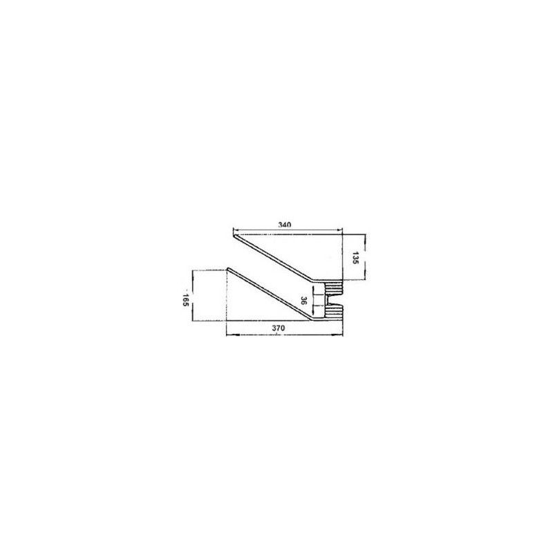Palec zgrabiarki 370x122mm, prawy Bautz
