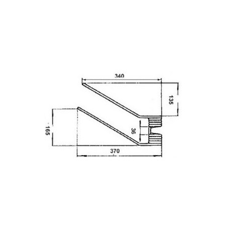 Palec zgrabiarki 370x122mm, prawy Bautz