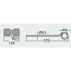 Palec zgrabiarki 370x140mm, pasuje do Claas