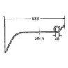 Palec zgrabiarki 370x90mm, pasuje do Claas