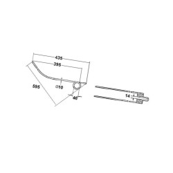 Palec, ząb zgrabiarki 435/94/46 fi10,0 mm oyrginał Taarup KT6714010094 Kverneland / Taarup 9714010094003