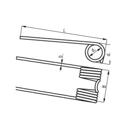 Palec podbieracza, 168 x 64 x 27,5, Ø 5,5