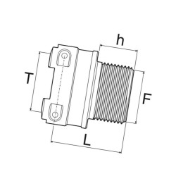 Złączka żEńskie T6 Z Gwintem Zew. 1i1/2"