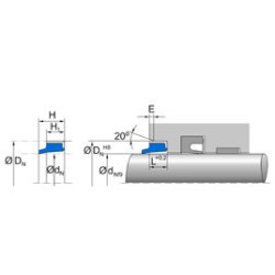 Pierścień zgarniający AS  26x34x5/8