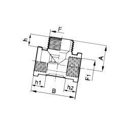 Złącze Trójnik T Gwint Zew./Wew.X2 F3/4"-M1"