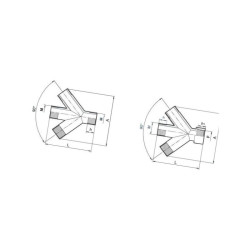 Złącze Trójnik Y Gwint Zew. 3x1/2-1/2"