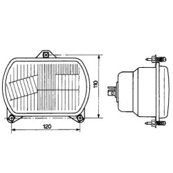Reflektor drogowy Renault 7700033883, Same, Case , MF