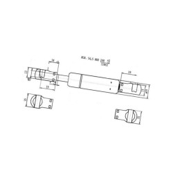 Sprężyna gazowa Case 44910474 drzwi Stabilus 950C-65402129
