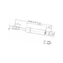 Sprężyna gazowa Case 1-99-976-036 szyberdach Stabilus 950C-65421003