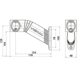Lampa obrysowa LED, AMP, lewe Vignal