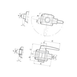 Zawór Kulowy Ręczny 3-Drożny Gwint Zew. 3” Camlock 3”