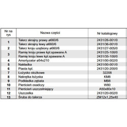 Talerz kroju uzębiony 660/6 2431270050 Unia U-2431270050