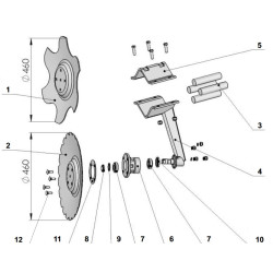 Ramię kroju lewe kpl.spawane 2415231000 Unia 2415231000