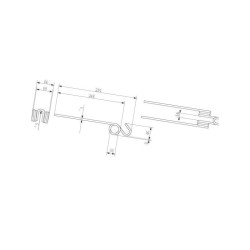 Palec zgrabiarki, 291/64/30 fi5,0 mm, Pöttinger