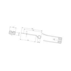 Palec zgrabiarki, 368/115/43 fi9,0 mm, LD Pöttinger