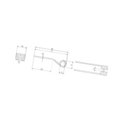 Palec zgrabiarki, 383/104/52 fi9,5 mm, Pöttinger