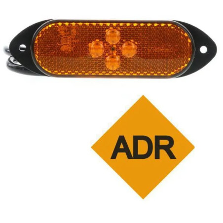 Lampa boczne pomarańczowa, ADR Vignal 104100V