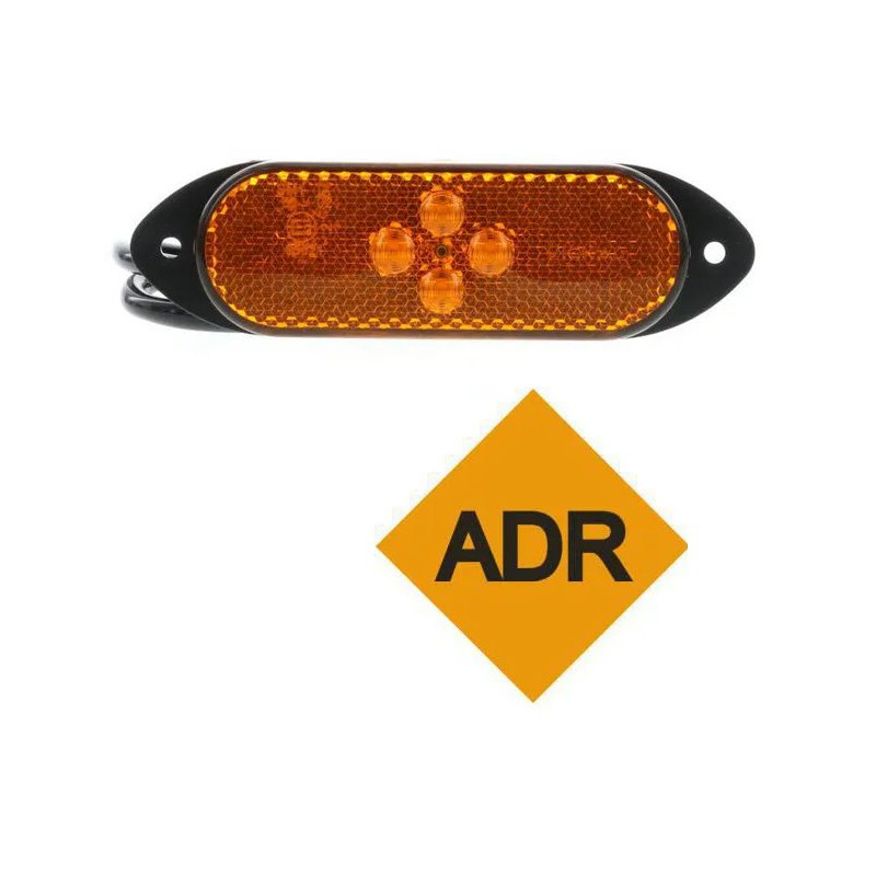 Lampa boczne pomarańczowa, ADR Vignal 104090