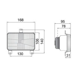 Reflektor Massey Ferguson, Landini 1693944M93, 3542817M91, Cobo 5035776901188