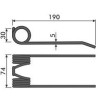Palec podbieracza, 190/74/30 fi 5,0mm  pasuje do Claas