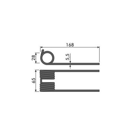 Palec sprężysty podbieracza Deutz-Fahr VF1661893386 Deutz Fahr 9661893386001