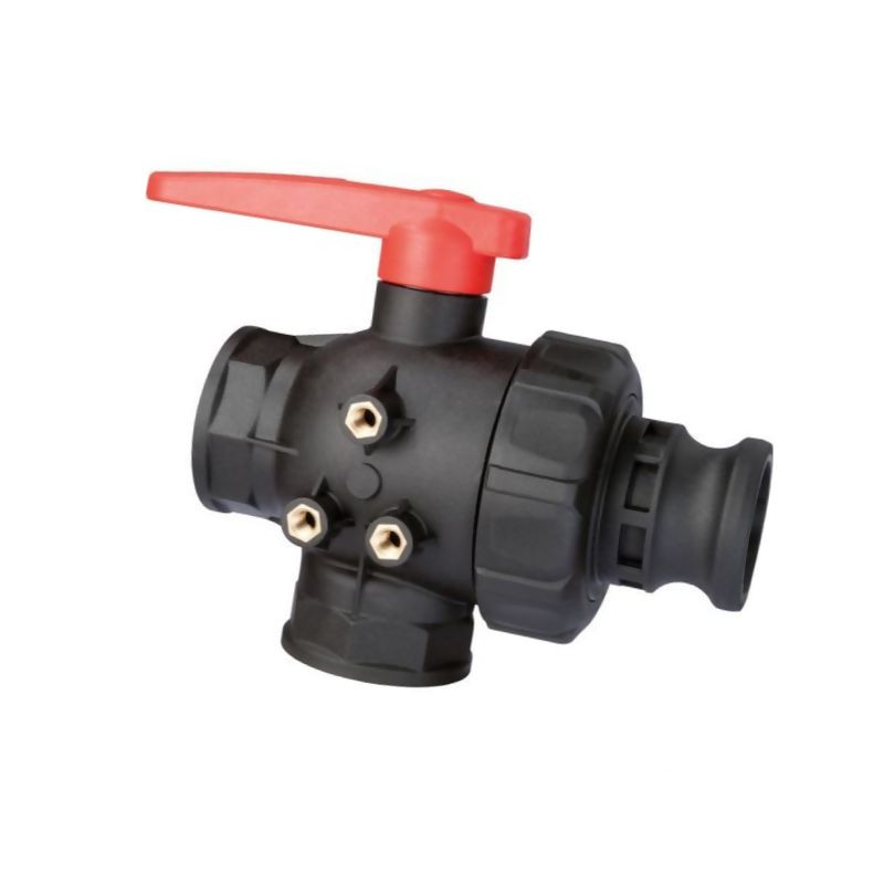 Zawór Kulowy Ręczny 3-Drożny Gwint Wew. 1i1/2" F Camlock
