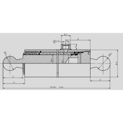 Siłownik, cylinder teleskopowy HL-60 CTS169-1860/2/500 2 stopniowy Di Natale-Bertelli