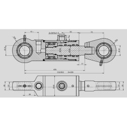Cylinder hydrauliczny, cjs07-18-50/28/300