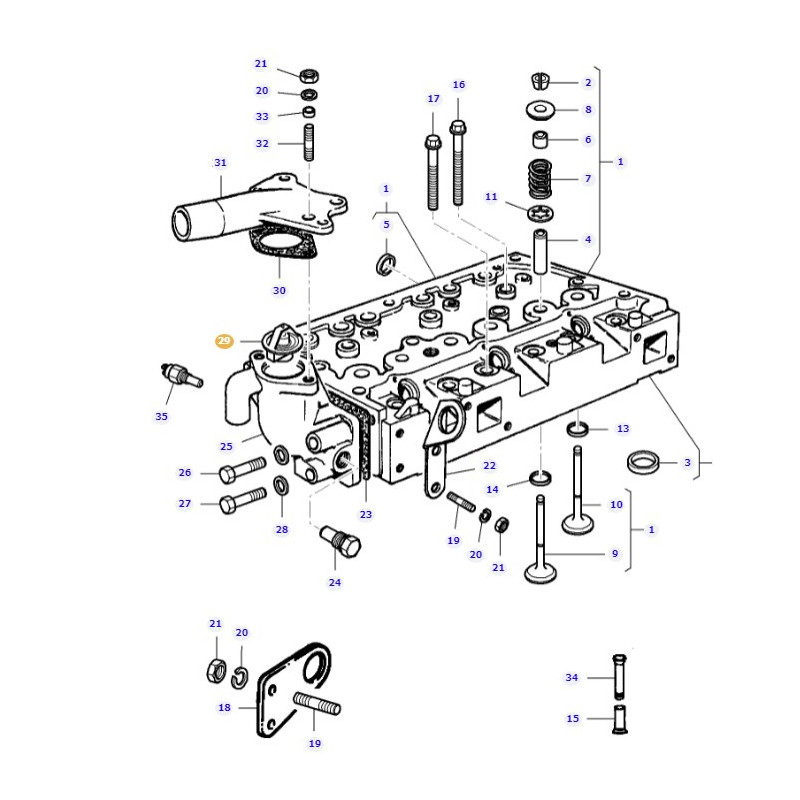 Termostat 3905283M1 oryginał MF Massey-Ferguson 2000-3905283M1