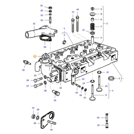 Termostat 3905283M1 oryginał MF Massey-Ferguson 2000-3905283M1
