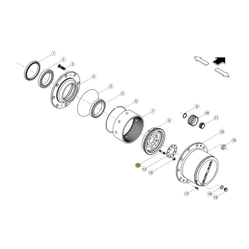 Śruba koła 0011636400 Claas 0011636400