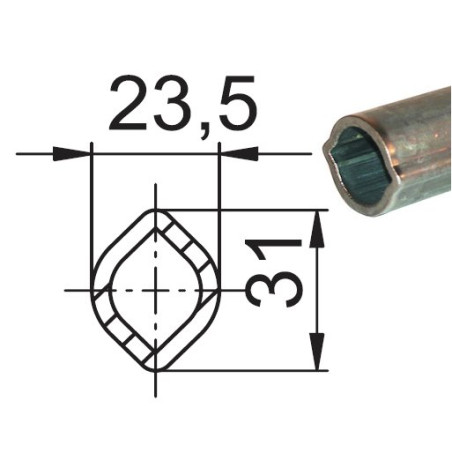 Rura cytryna wew. 23,5x31 00C-140cm STD Walterscheid

