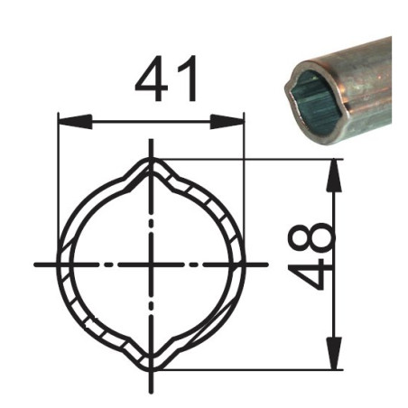Rura cytryna zew. 41x48 1-290cm STD Walterscheid