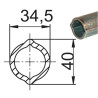 Rura cytryna wew. 34,5x40 0V-140cm STD Walterscheid
