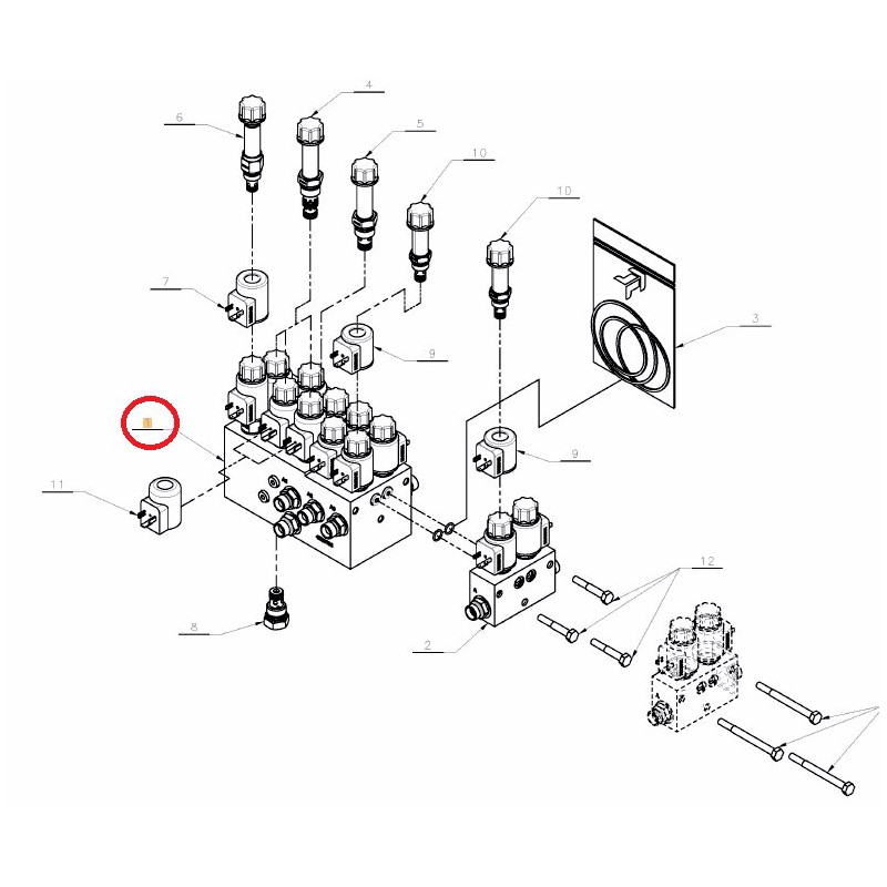 Blok zaworów isobus A133285161 Kverneland 9133285161003