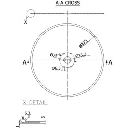 Talerz gładki 373x4.0 mm