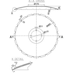 Talerz uzębiony 460x4.0 mm