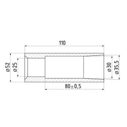 Tuleja zęba 51x110mm -25/35,5 5193KK221095N Non Original 8716106972616