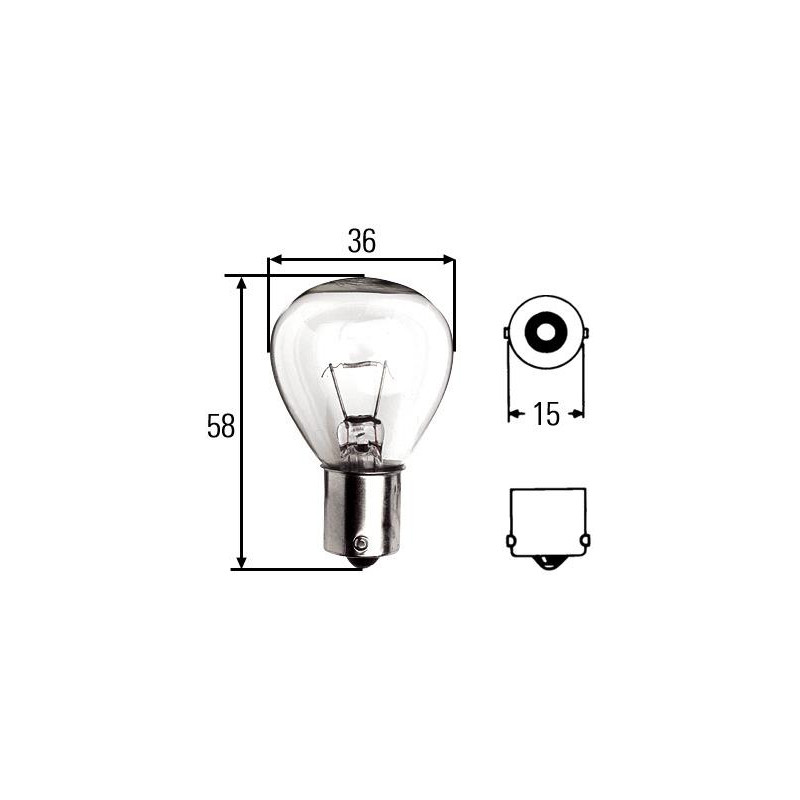 Żarówki BA15s, 24 V, 45 W Żarówki BA15s