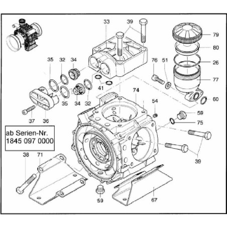 Stopa pompy AR 1265 prawy 1400060 Annovi Reverberi 8716106760350