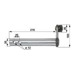 Ramię sterujące przekładni K-792.401 i K-762.411 (11-ramion L+R), fi35mm L-215mm