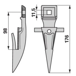 Bagnet pojedyńczy Claas zamiennik (522182)