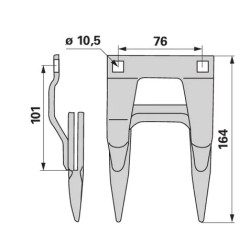 Schumacher-Bagnet 10701.01 skrajny, 12 mm, , JD