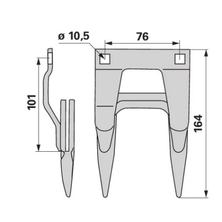Schumacher-Bagnet 10701.01 skrajny, 12 mm, , JD