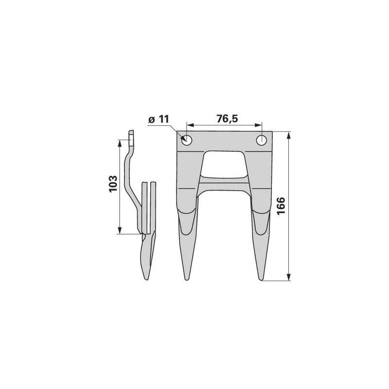 Schumacher-Bagnet 10702.01 skrajny, 12 mm, NH
