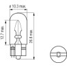 Żarówka W2,1x9,5d 12V 3W Kramp 8716106940882