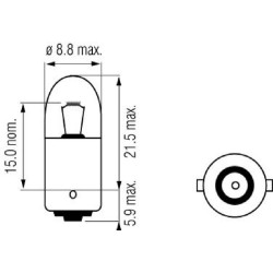Żarówka 12V 4W BA9s Żarówki KRAMP