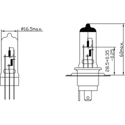 Żarówka 12V 60/55W H4 P43t Żarówki KRAMP